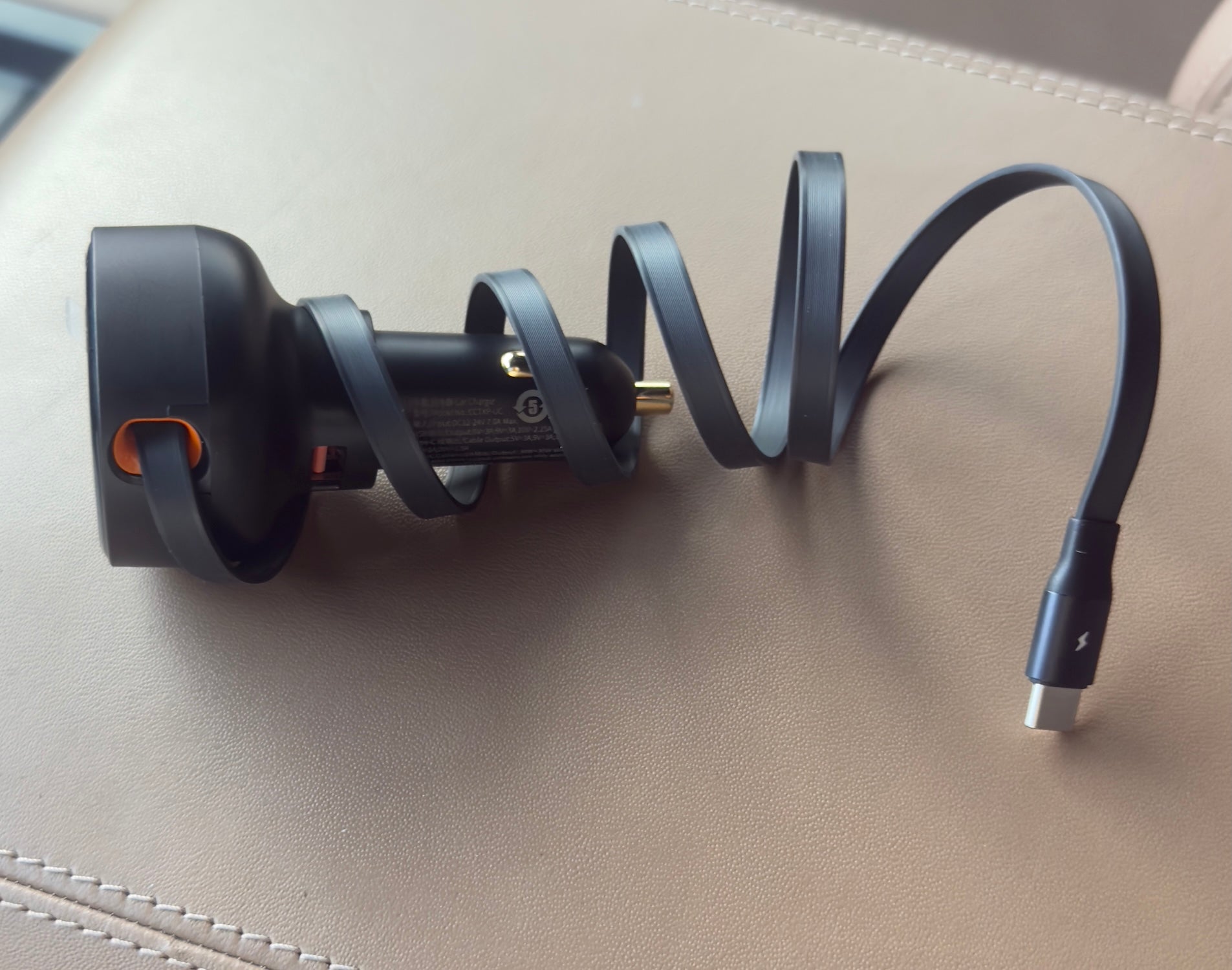 ar charger showing built-in retractable charging cable
